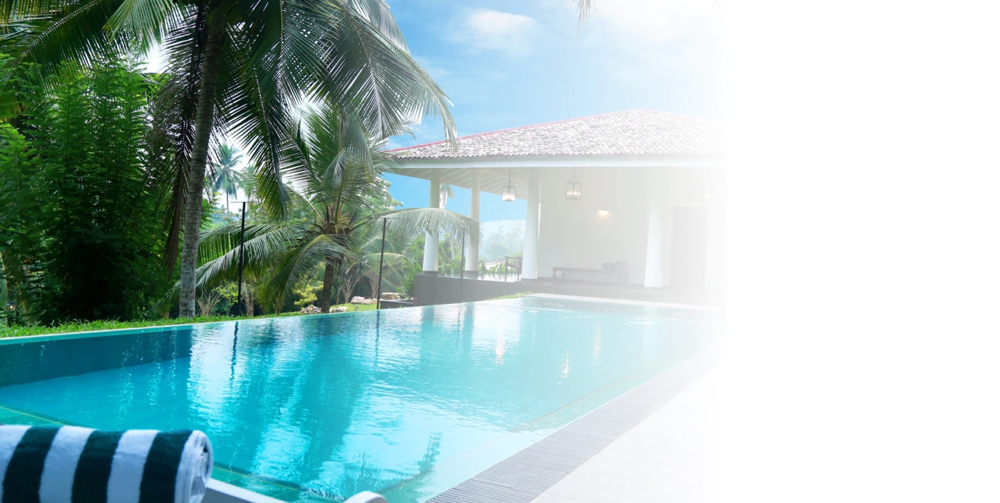 pool at a florida estate home